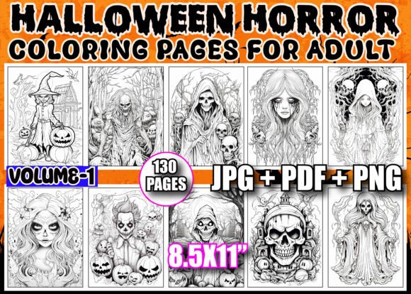 130 Halloween Horror Coloring Pages: Your Complete KDP Interior Resource for Spooky Success
