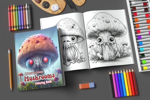 Adorable Creepy Mushrooms Coloring Book: A Whimsical Journey into the Forest of Imagination