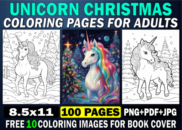 Adults Christmas Unicorn Coloring Pages: A Creative and Profitable Opportunity for Your Kindle Direct Publishing Business