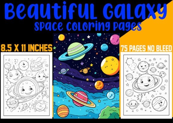Beautiful Galaxy Space Coloring Pages