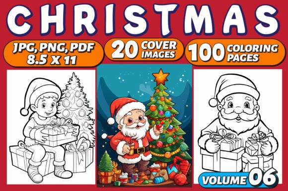 Christmas Coloring Pages for Kids Vol‑06