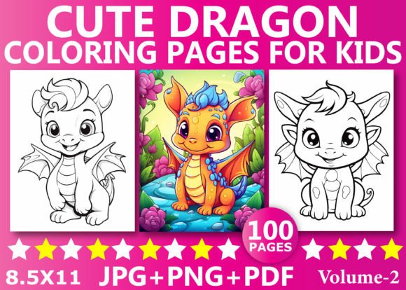 Cute Dragon Coloring Pages for Kids