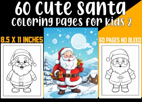Cute Santa Coloring Pages for Kids 2: A Must-Have for Creative Learning