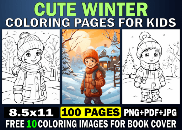 Cute Winter Coloring Pages Kids Vol -3: The High-Resolution Coloring Book Your KDP Business Needs This Season