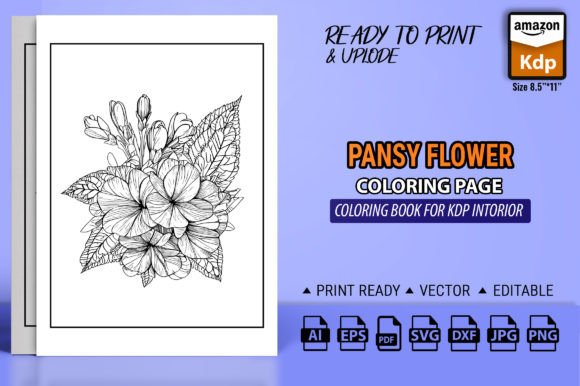 Primula Denticulata Drawings: Digital Printable Primrose Coloring Book for Adults