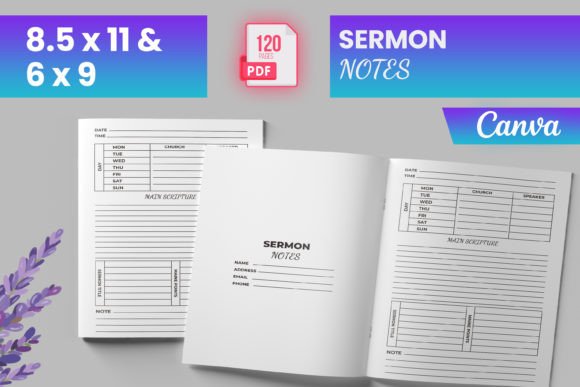 Sermon Notes for Canva KDP: A Practical Resource for Pastors and Ministry Leaders