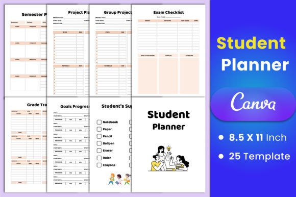 Student Planner Canva Interior KDP: A Practical Tool for Academic and Personal Organization