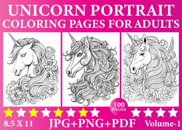 Unicorn Portrait Coloring Pages: A Gateway to Creative Expression and Self-Publishing Success